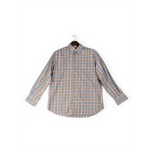 Peter Millar Plaid Long Sleeve Shirt Adult XLarge White Red Blue Brown Orange